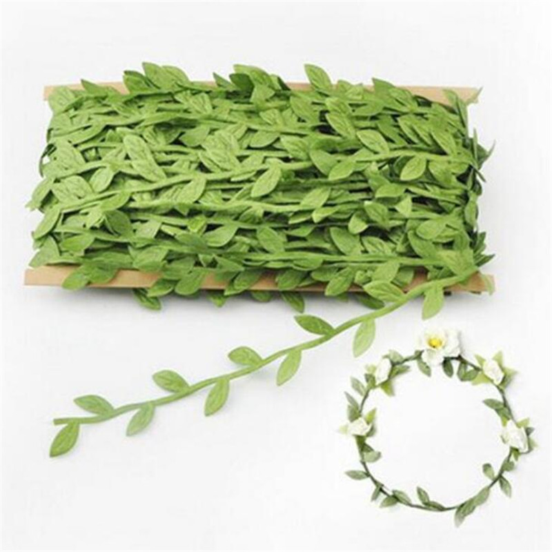 

500cm DIY Leaves Vine Artificial Grass Garden Wedding Placemat Photo Frame Accessories Home Garden Decoration Suppliers Gift, Color 3