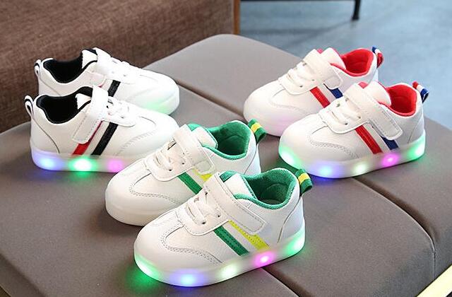 

Baby Girls Boys Led Light Casual Shoes glowing Soft Bottom flush lighing Sport Shoes Children Kids casual Sneaker, Green