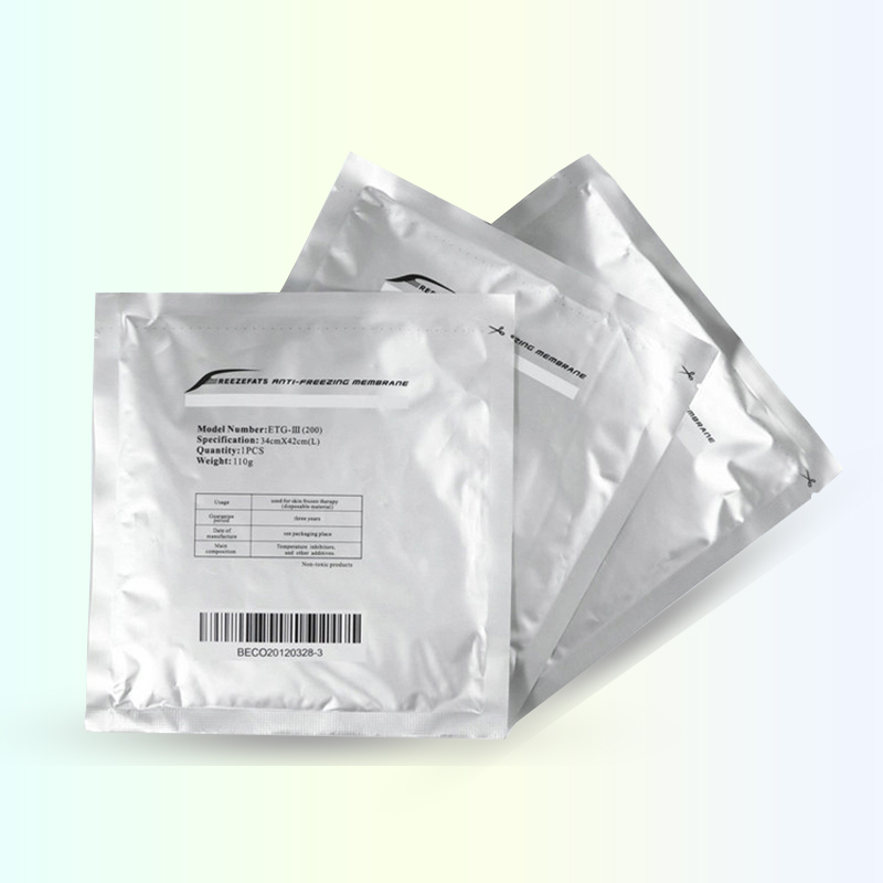 2020 membrane de gel freezefats les coussinets de gel contre des membranes de gel membrane antigel cryo pad pour cryolipolysis