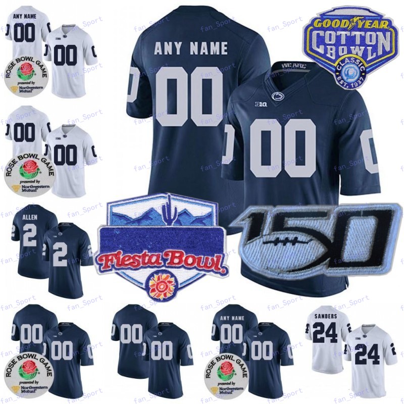 

Custom PSU Penn State Nittany Lions Football Jersey Sean Clifford KJ Hamler Jahan Noah Cain Dotson Parsons Freiermuth Ford Cotton Bowl 150TH, As