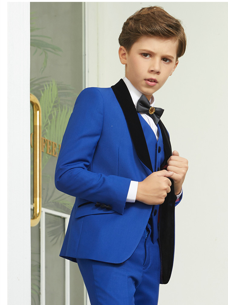 

Handsome One Button Shawl Lapel Kid Complete Designer Handsome Boy Wedding Suit Boys' Attire Custom-made (Jacket+Pants+Tie+Vest) A20, Ivory