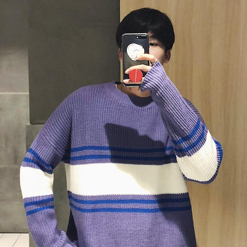 

Fashion-Knitting Patterns Mens Sweaters High Neck Color block Korean Style Turtleneck Pullover Sweater Men Hip Hop Fashion Pull Homme, Yellow