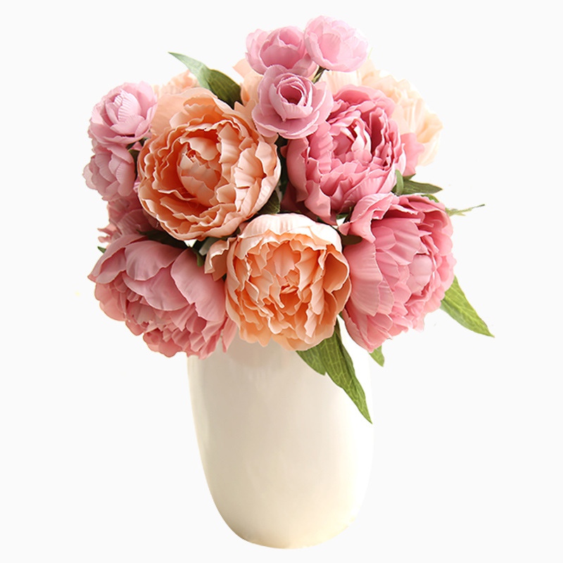 

Artificial Flowers Silk Peony Bouquet Fake Flowers DIY Flower Arrangements For Wedding Home Office Garden Decor Sztuczne Kwiaty, Cj