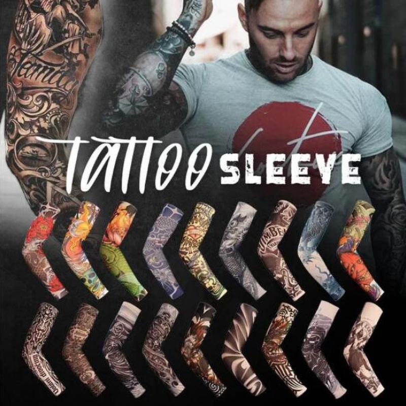 

10 pcs Temporary Fake Tattoo Sleeve Arm Warmer Designs Summer Sunscreen Arm Sleeves Cover Tattoos Sun UV Protection#y4, 5 pcs