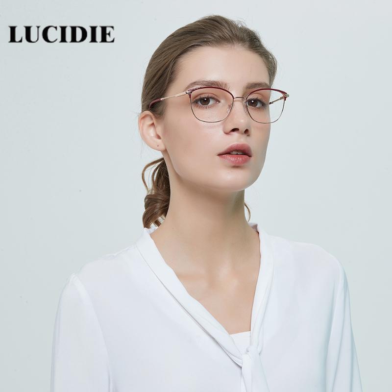 

Lucidie Women fashion glasses frame classic decorative pattern big frame eyeglasses
