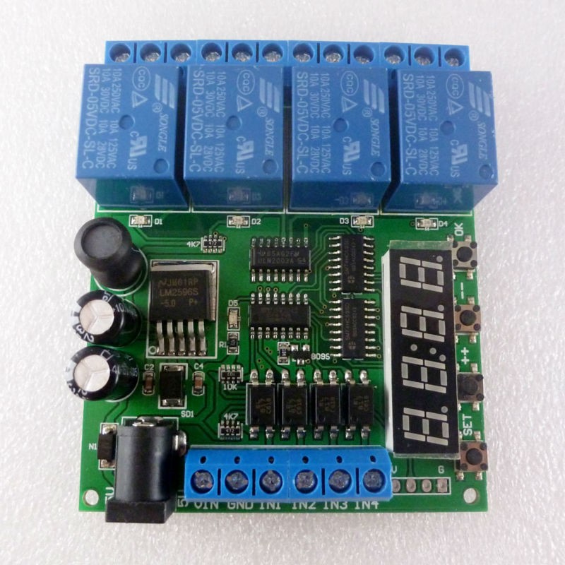 Multifunktions Digital Zyklus Twin Timer Verz/ögerungs Relaismodul Timing Switch Control DC 12V-24V