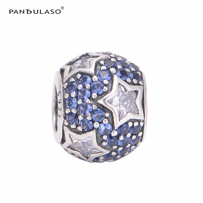 Fashion Female Jewelry Midnight blue follow stars Charm Fits Beaded Snake Chain Bracelets & Bangle Beads For Jewelry Making-image-251986402
