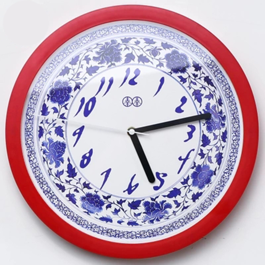 

Art Prcelain Wall Clock Living Room Chinese Unique Wall Clock Bed Room Silent horloge murale design moderne QZE041
