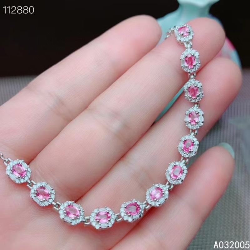 

Other Bracelets KJJEAXCMY Fine Jewelry 925 Sterling Silver Inlaid Pink Sapphire Women Hand Bracelet Support Test Selling