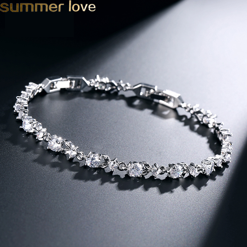 

Exquisite Oval Zirconia Crystal Leaf Bracelet Bangles Shiny Rose Gold Color CZ Zircon Stone Bracelets Wedding Party Jewelry For Girl Women