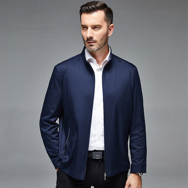 

Dad8831 New Spring Clothing Middle-aged Men's Wear Middle Aged and Elderly People Jacket Men Spring and Autumn Thin Clothes, Blue