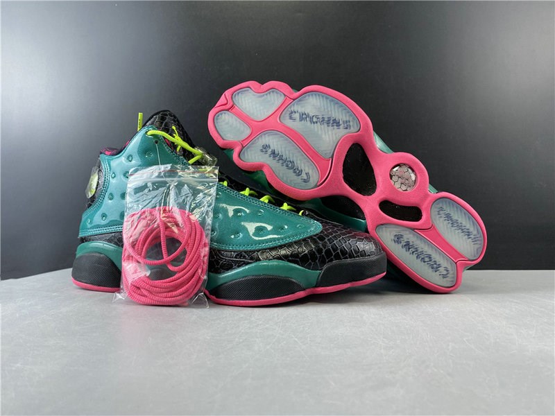 

Special Edition 13 DB Doernbecher Basketball Shoes Emerald Green Volt Ice Black Dynamic Pink Fashion Sport Zapatos Sneakers Best Quality, Emerald green volt ice dynamic pink