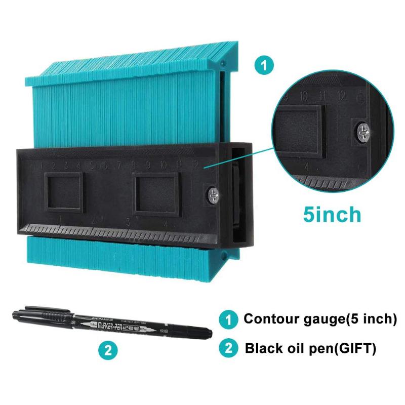 

4 Inch/120 MM Contour Copy Duplicator Fine Tooth Profile Gauge Winding Tool Laminate Ducts Tiling Wood Marking Plastic #20