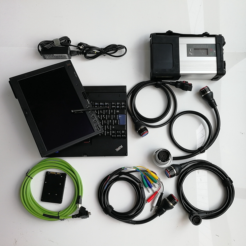 Auto Diagnostic Tool V12.2022 Soft-Ware MB Star Compact C5 SD 5 Laptop X200T Pekskärm för bil- och lastbilskodskanner Ready Use