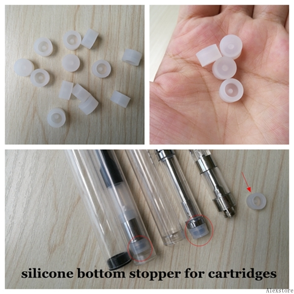 

Silicone caps bottom stopper for thick oil atomizer 510 tank cartridges o pen vape rubber dust cover cap th205 CE3 th210 M6T DHL
