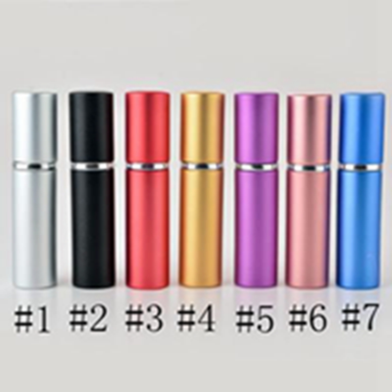 

Perfume Bottle 5ml Aluminium Anodized Compact Perfume Aftershave Atomiser Atomizer Fragrance Glass Scent-Bottle Mixed Color EEA840-1
