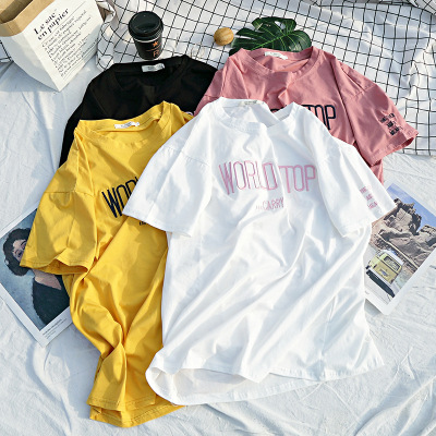 

Womens Designer T Shirts Fashion Mens Tees Tops Summer Casual Streetwear T Shirt Pullover Loose Round Neck T-shirt Luxury Tshirts Wholesale, Black
