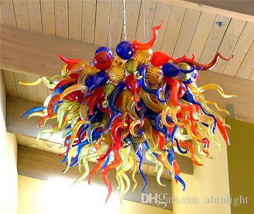 

Party Decoration Coloured Murano Glass Chandeliers Style Hand Blown Glass Crystal LED Chandeliers for Sale