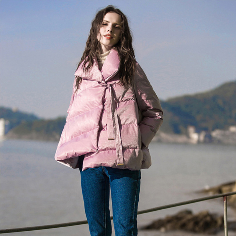 

iva girl Fashion New Winter Down Cotton Jacket Women Parka Korean Thick Warm Women Outerwear Loose Cotton Padded jacket, Pink