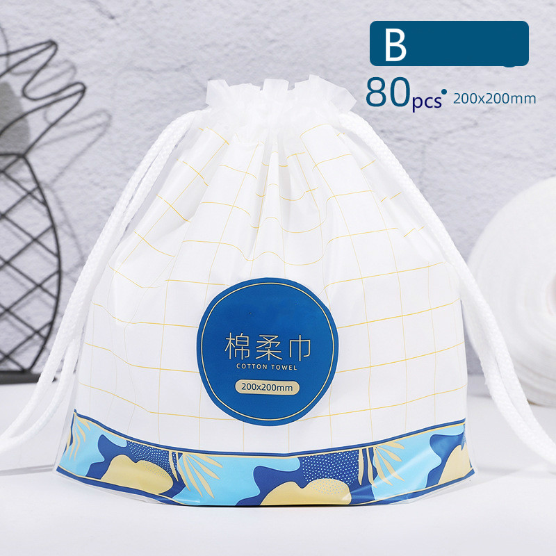 

80 Pcs Disposal Face Towel No Woven Fabric Towels Cleaning Face Bathroom Make Up Cloth Dry and Wet Cotton Facial Tissue