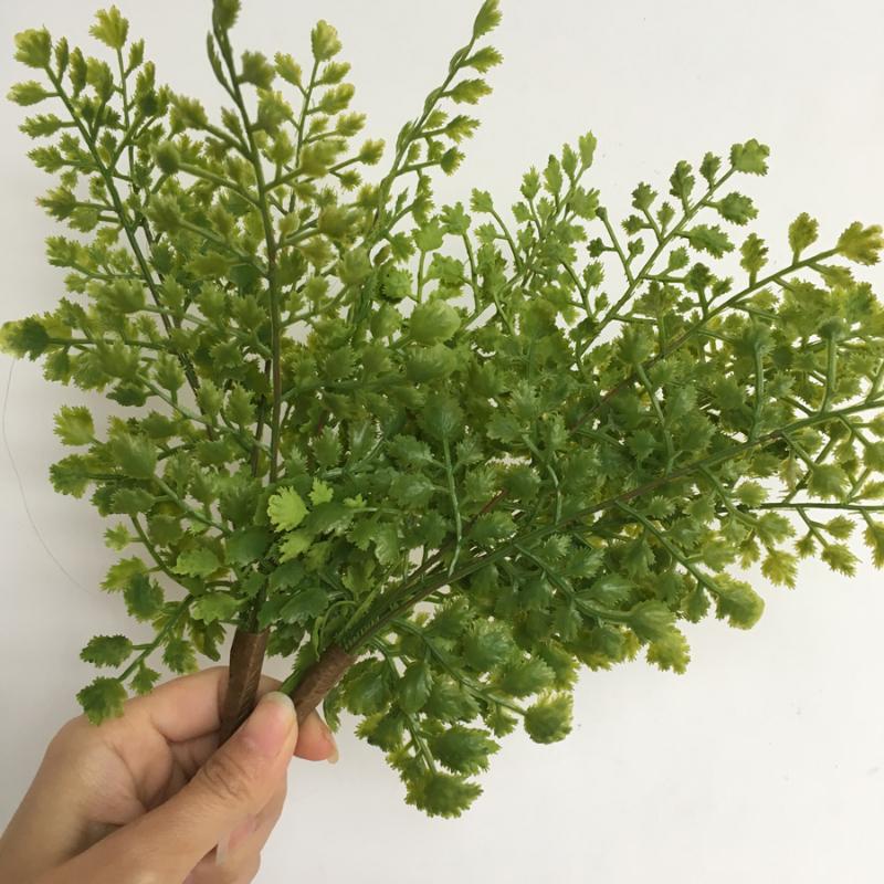 

2pcs/25cm Artificial plant,Decorative Hanging Plastic Fern Leaf for DIY wedding Favor Home Shopwindow Party Garden Decor, Green 2pcs