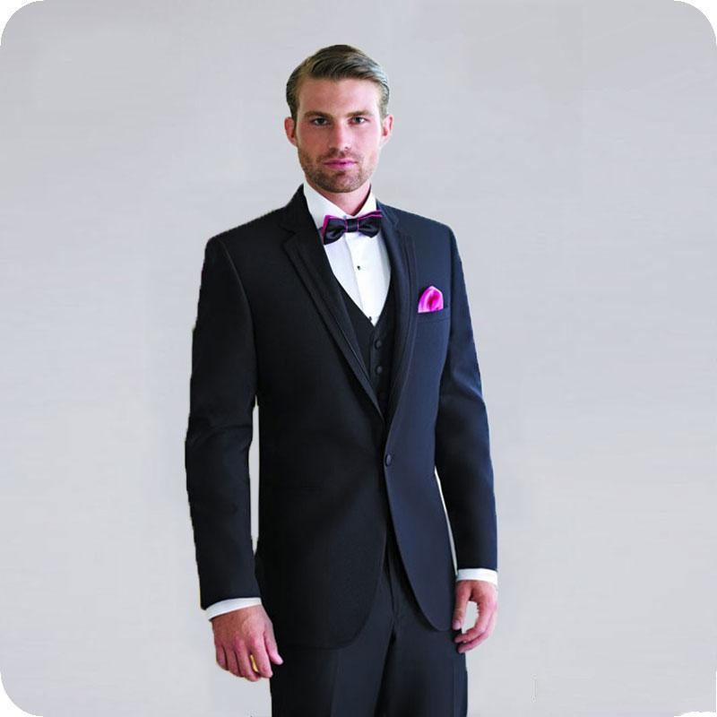 

Fashion Navy Blue Men 3 Piece Suit Wedding Tuxedos Excellent Groom Tuxedos Men Business Dinner Prom Party Blazer(Jacket+Pants+Tie+Vest) 1516, Same as picture