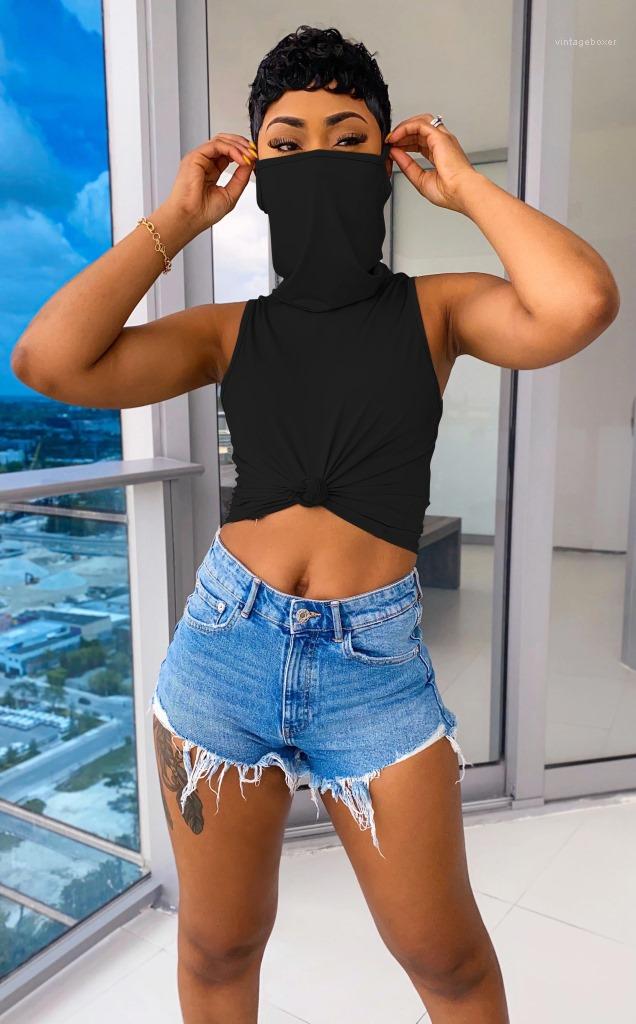 Masque Gilet Avslappnad Hauts pour femmes Vêtements pour femmes Slim Designer Été T-shirts manches mode couleur solide