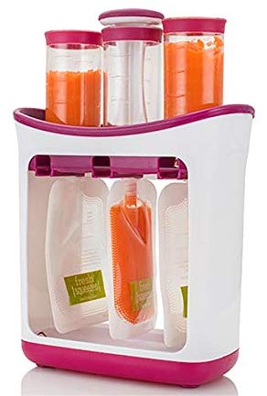 

Fresh Squeezed Squeeze Station Baby Weaning Food Puree Pouches for Home Personal Healthy&Beauty,portable& take easy,Silicone Pouch re-useabl