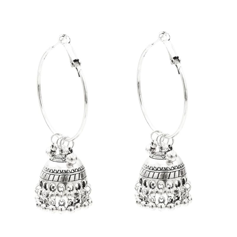 

Personality Vintage Lady Earrings Fashion Women Bohemian Ethnic Style Geometric Bell Pendant Earring Jewelry 24BC