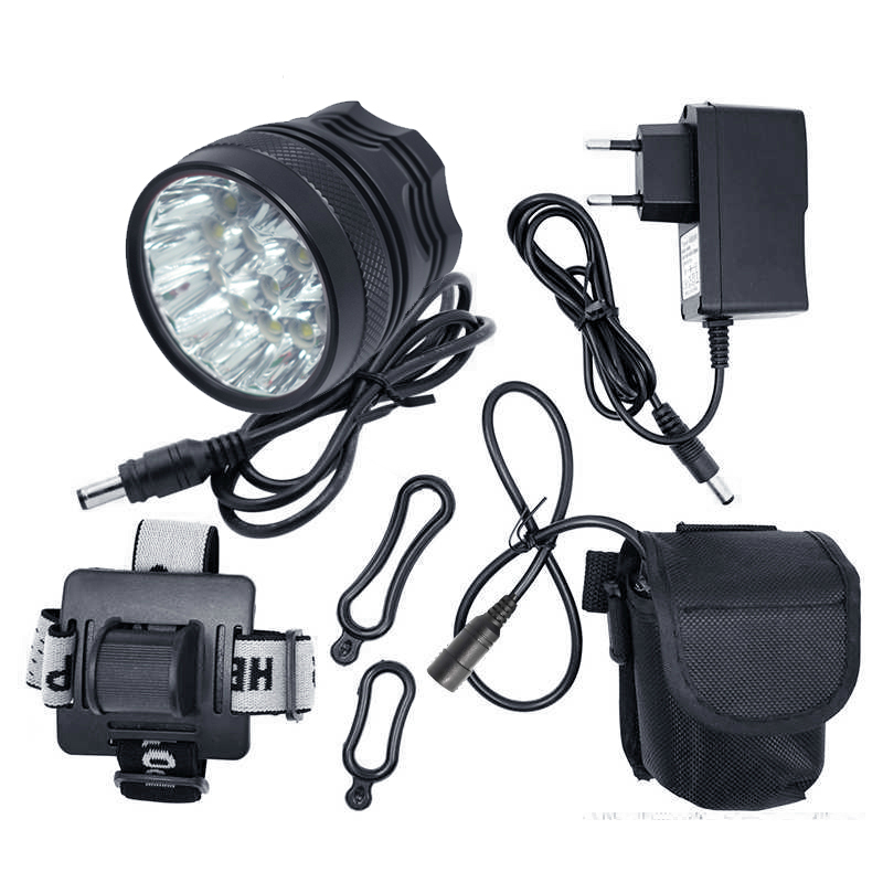 

Bike Light Super Bright 15* T6 LED MTB Bicycle Front Light Cycling Headlight + 9600mAh 18650 Battery Pack + Charger