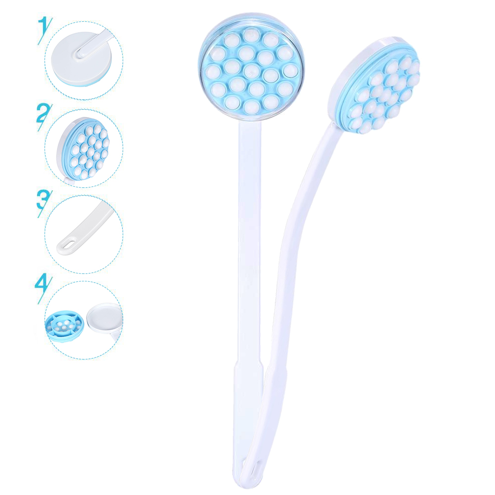 

Long Handled Lotion Oil Cream Applicator Body Leg Bath Brush Massager Massaging Tool Bathing Massage Brush Back-Rubbing Brush