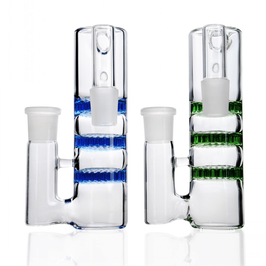 

90 Degree comb Perc 14mm 18mm Glass Ash Catchers Percolator Bong 14mm Ash Catcher Smoke Collector Thick Glass Ashcatcher