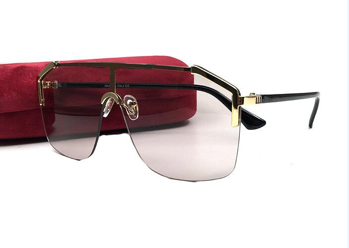 

Wholesale-Luxury 0291 Sunglasses For Men Designer Fashion Wrap Half Frame Coating Lens Summer Style Vintage Outdoor Eyewear oculos With Box