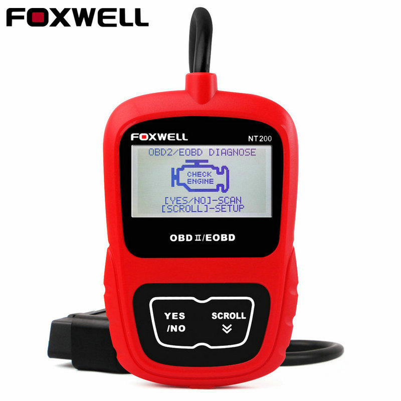 Foxwell Nt204/ OBD2/ Lecteur de code d/éfaut Moteur de voiture de lecteur de code support multi-langues