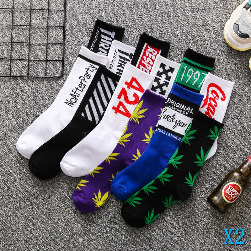 Fashion Men Cotton Socks Colorful Striped Ankle High Winter Casual Elastic Sock