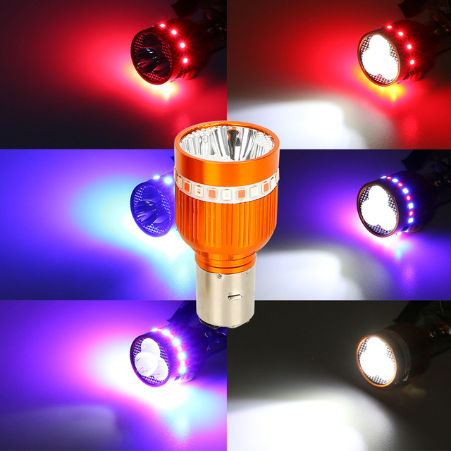 

Motorcycles Headlight Lighting Universal Moto Head Lamp Strobe Fog Light Motorbike Spotlight Super Bright Built-in LED Driving Light