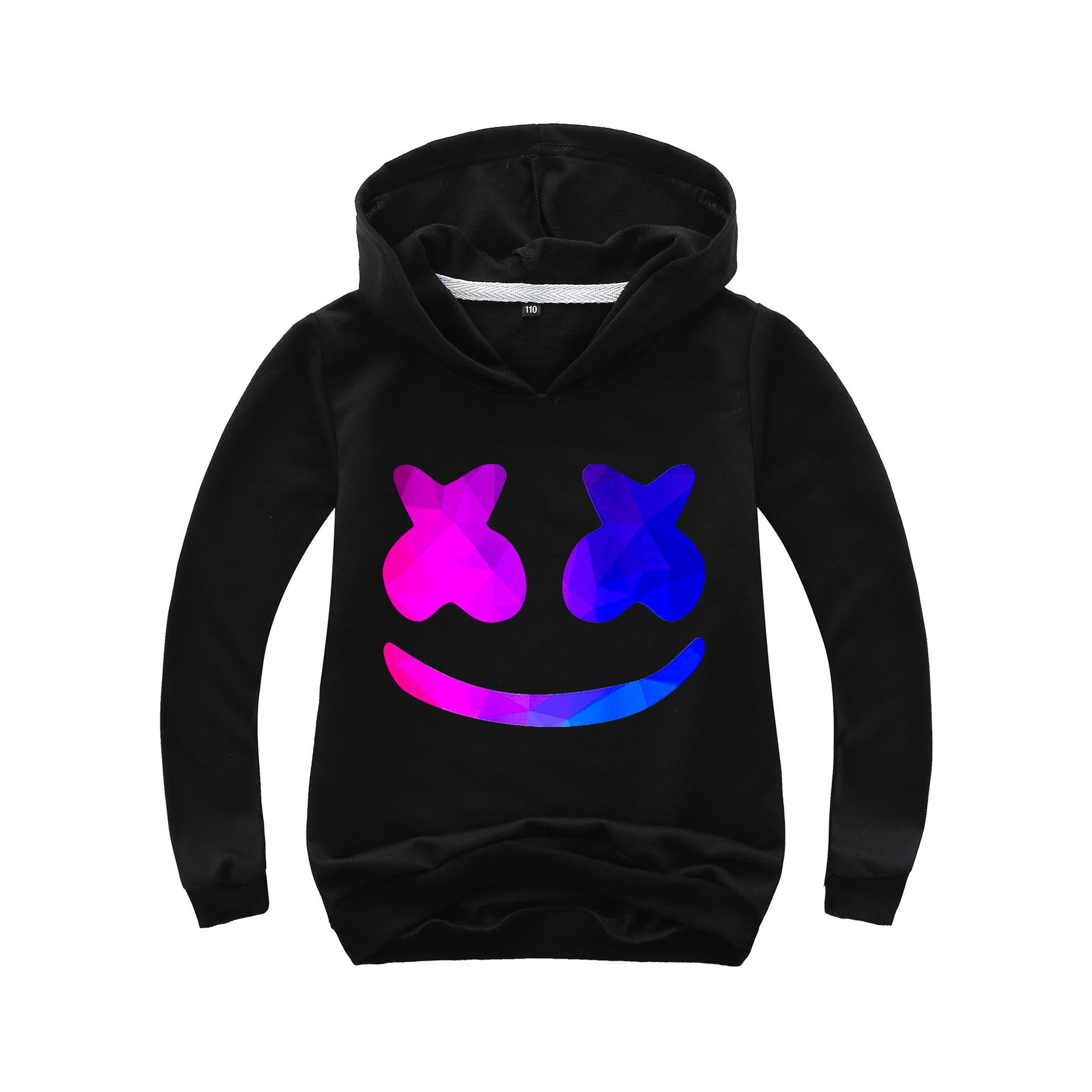 MASHAN Men Autumn Winter Hoodies Geometric Printing Hooded Sweatshirt Male Pocket Pullover Tops Blouse