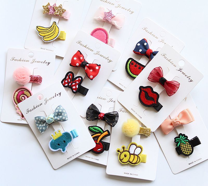 Cute Girls Hair Clips Bows Pin Hairclip Hairpin Accessories For