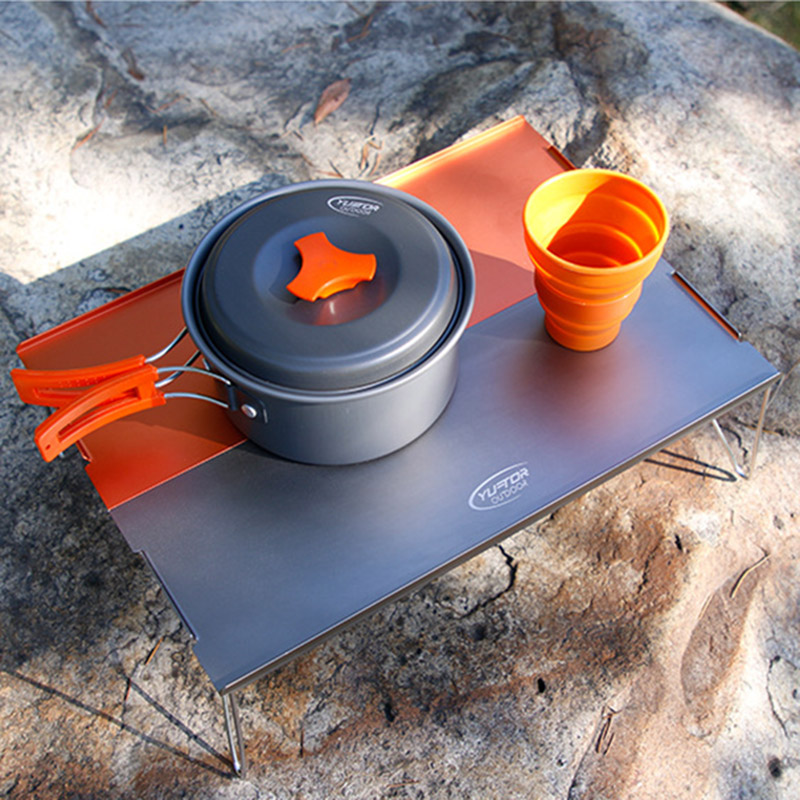 

Outdoor Ultralight Portable Aluminum Folding Table Climbing Camping Table Mini Dining