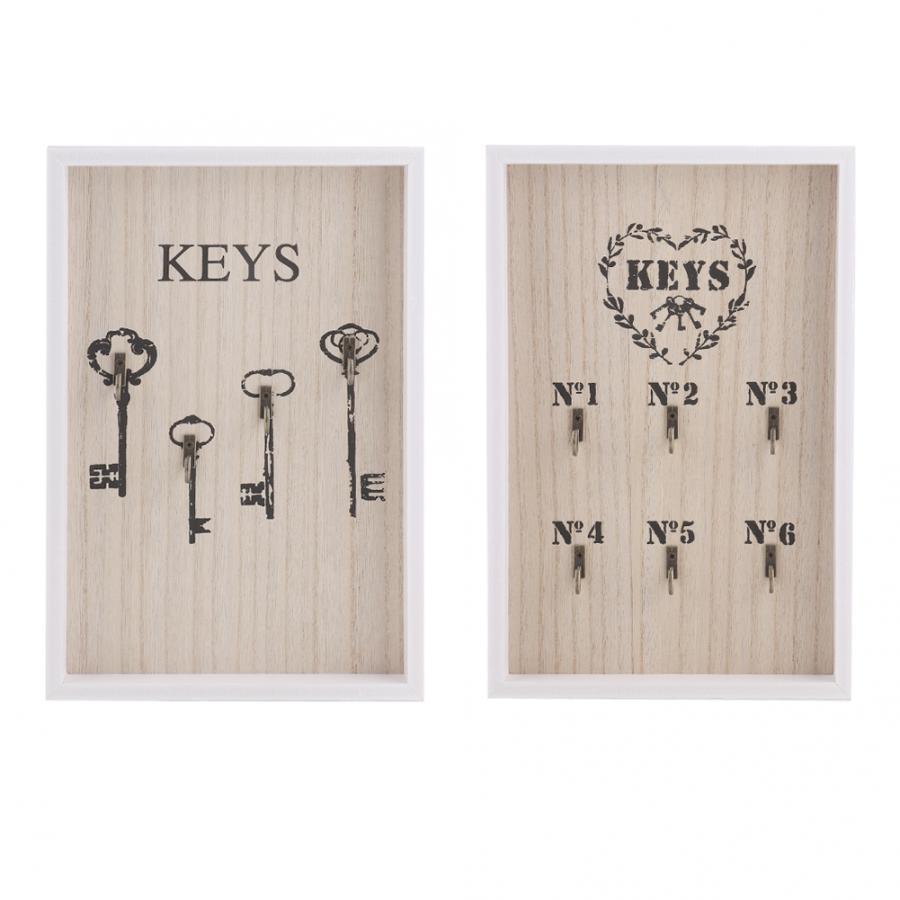 

Rustic Wall Keys Box Storage Hook Holder Decorative Keys Organizer Hanger