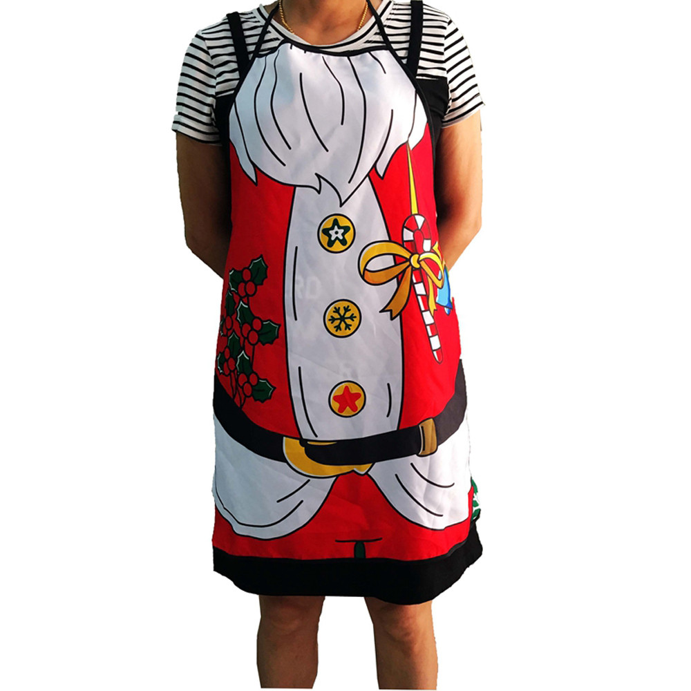 

Christmas Cooking Apron Hot Selling Stylish And Creative Printing Oldman Apron Whimsy Novelty Kitchen Tool