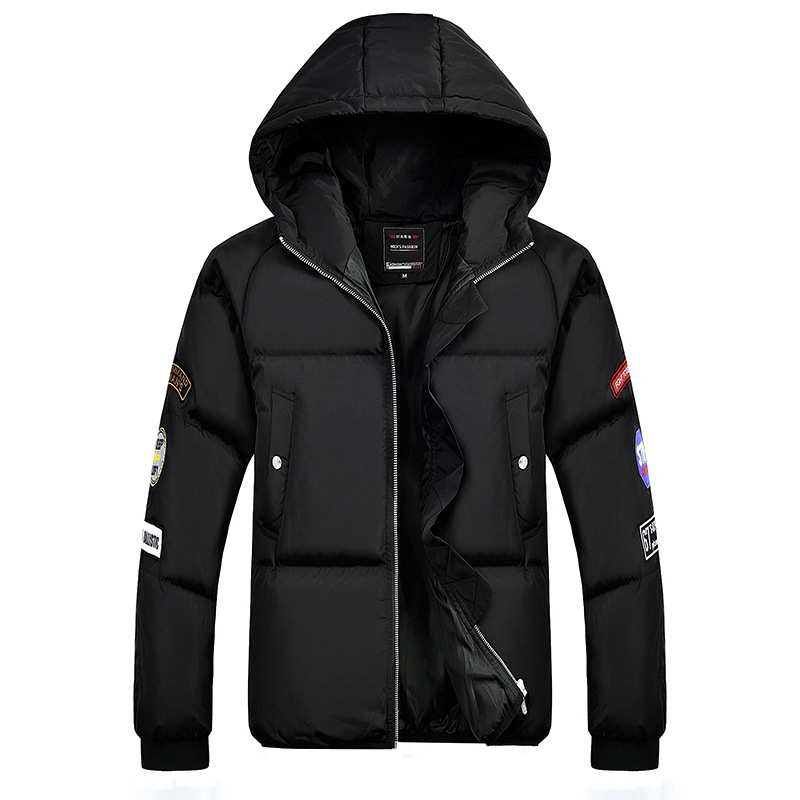 

Men's New Style Winter plus Thick Cotton Men'S Wear Short Cotton-padded Clothes Jacket, Black