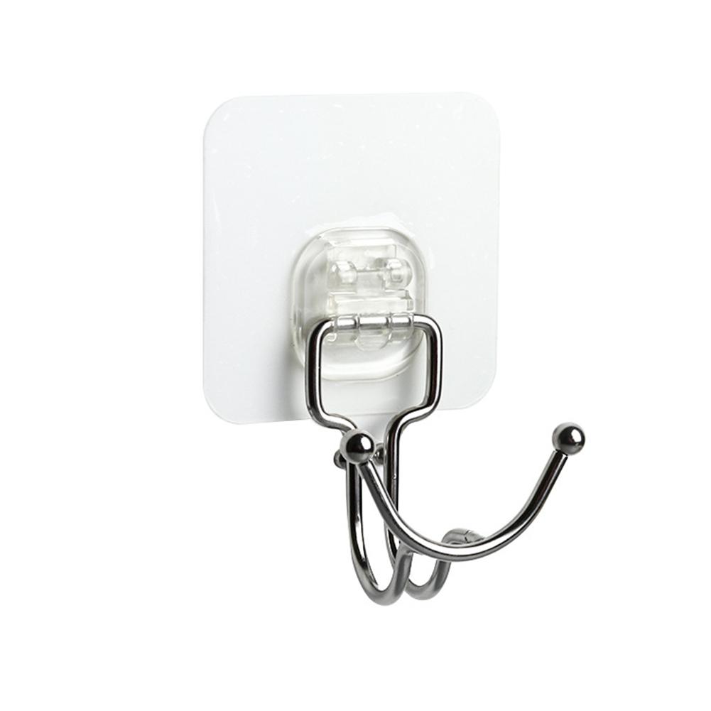 

HobbyLane Multifunction Strong Adhesive Stainless Steel Wall Hanging Hook for Bathroom Clothing Cap hanging hook