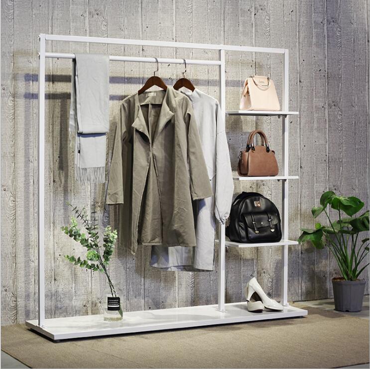 clothing hanger Iron Landing Commercial Furniture Garment Frame Simple hangers clothes stores shopping malls cloth shop display shelves-image-480526276