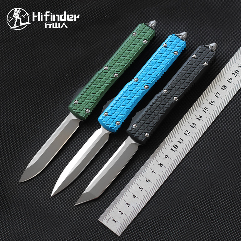 

Hifinder new D2 satin blade knife 6061-T6 aluminum handle camping field self-sanitation storage outdoor EDC hunting tactical dinner tool