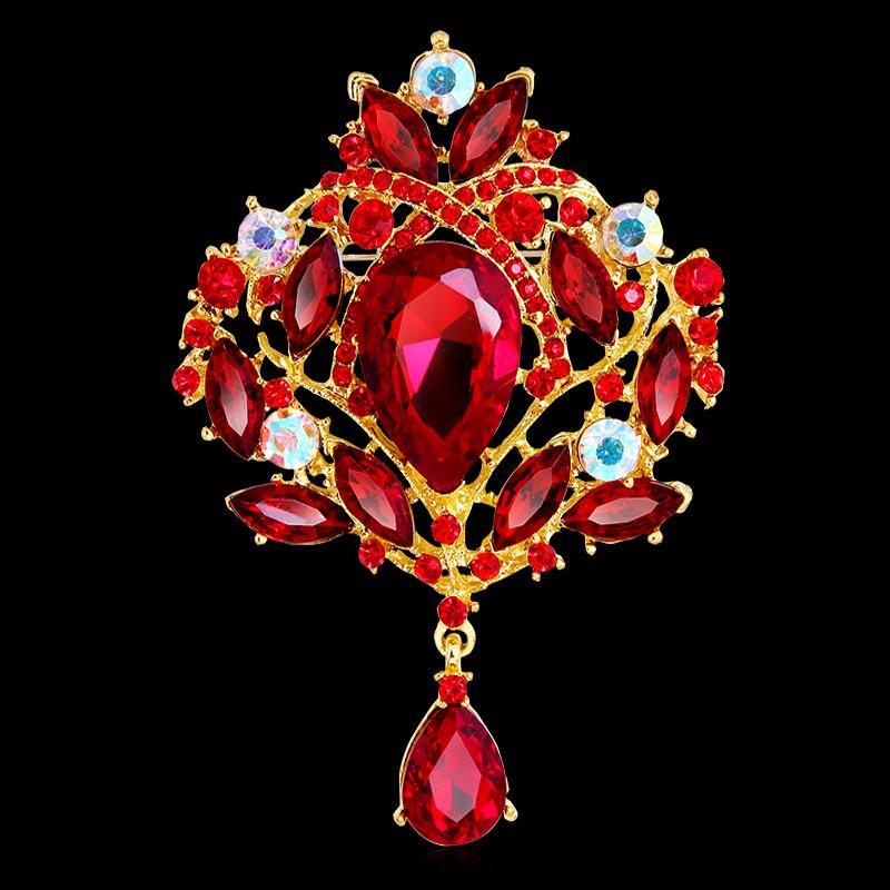 

Rhinestone Crystal Crown Brooches Pins Corsage Diamond Drop designer brooches Wedding Brooches for women men Brooch Fashion jewelry