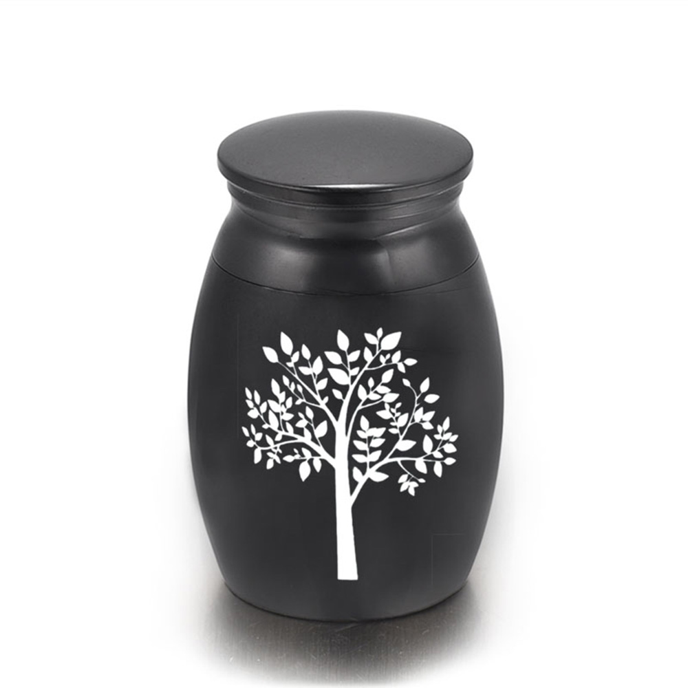 

5 colors Aluminum alloy Urns Pets Cremation Ashes Urn Keepsake Casket Columbarium Memorials Tree of Life 25x16mm