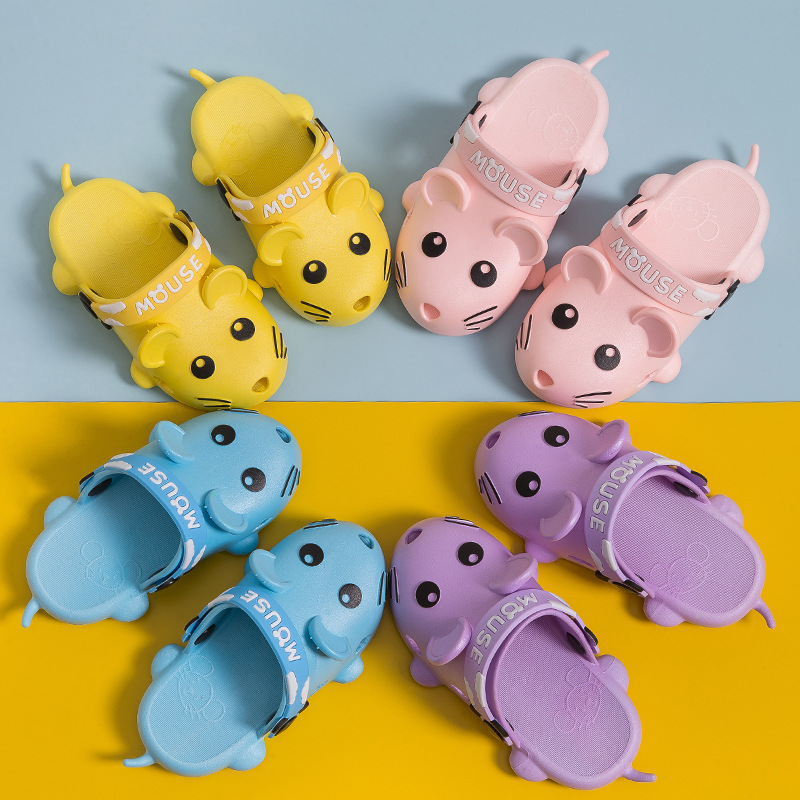 

2020 New Cartoon sandals For children Adult Antiskid soft soled slippers Lovely mouse Indoor slippers