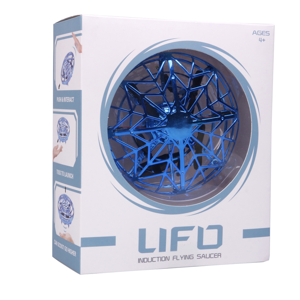 

2019 UFO Gesture Induction Suspension Aircraft Smart Flying Saucer With LED Lights UFO Ball Flying Aircraft RC Toys Led Gift Induction Drone, Gold
