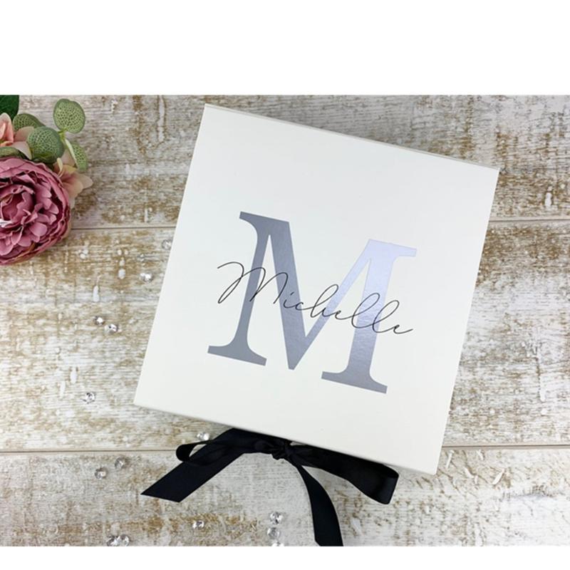 

personalized Bridesmaid Propsal Box, Wedding Gift Box,cutom Will you be my bridesmaid box white Birthday gift box ,
